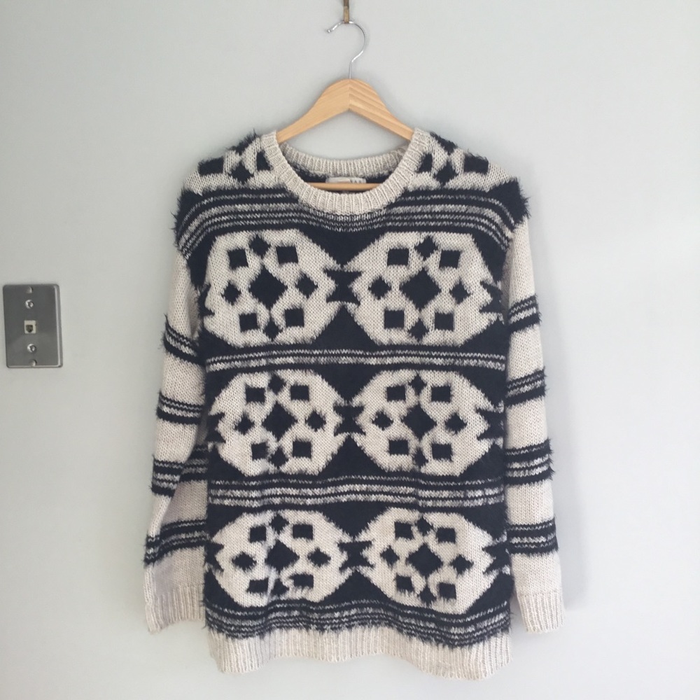 Kenar fuzzy wool mix  knit sweater